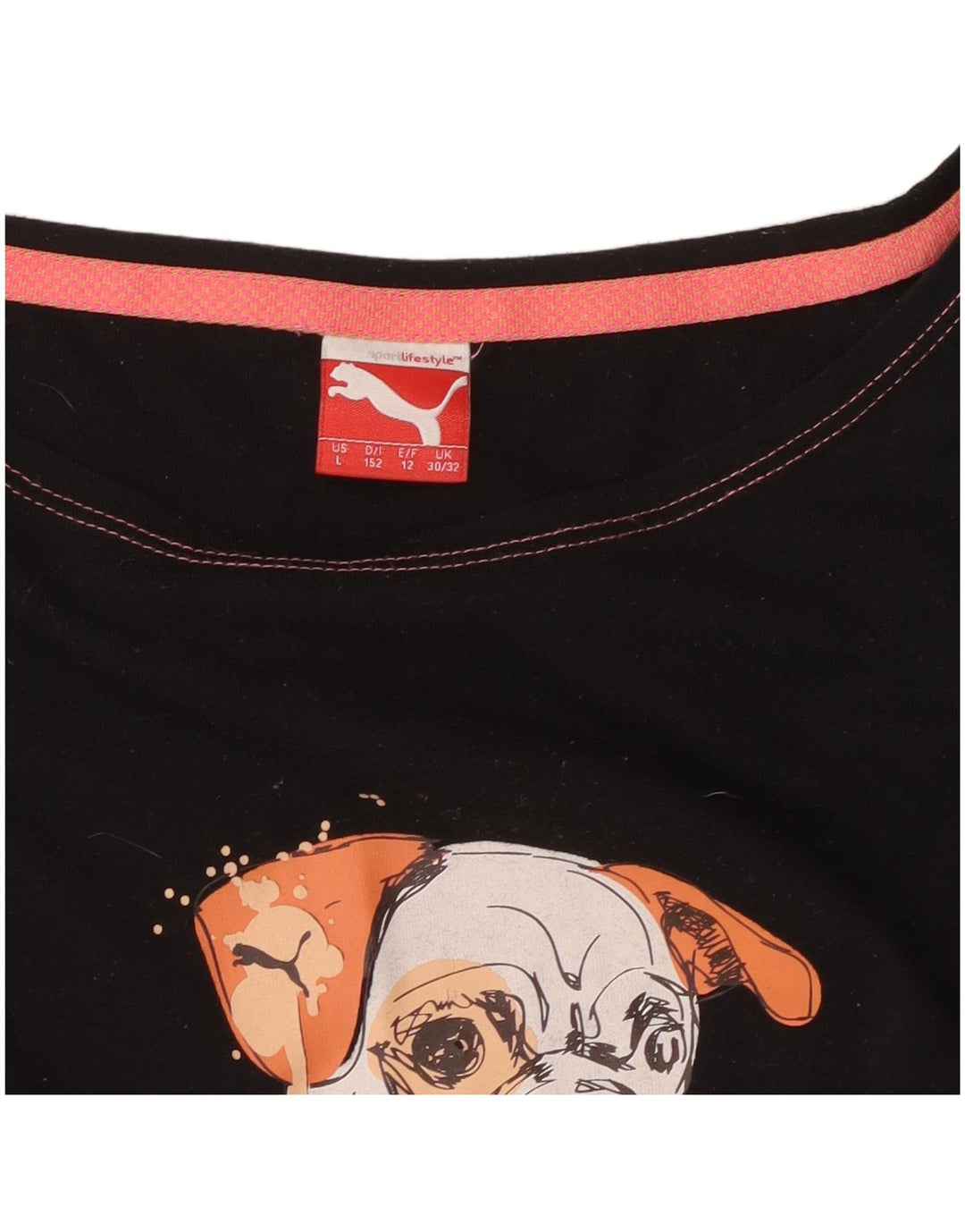 PUMA T-Shirt Graphique Fille 11-12 ans Noir