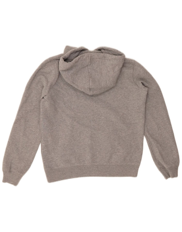JACK WILLS Pull à capuche graphique pour femme UK 8 petit coton gris