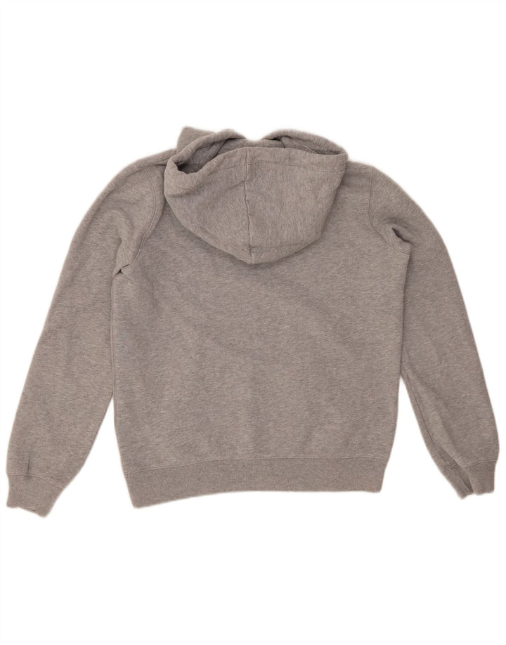 JACK WILLS Pull à capuche graphique pour femme UK 8 petit coton gris