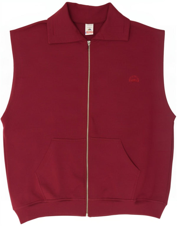 Fruit Of The Loom Veste de survêtement sans manches pour homme 2XL Coton bordeaux