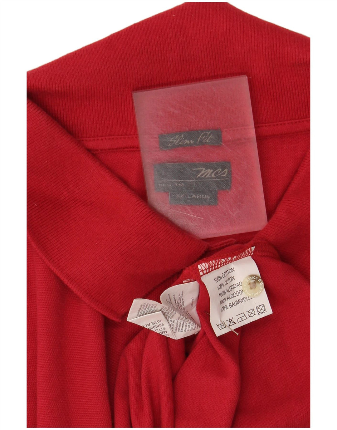 Marlboro Classics Polo Slim Fit Homme 2XL Rouge Coton