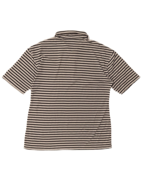 Lacoste Polo homme taille 4 moyen blanc à fines rayures