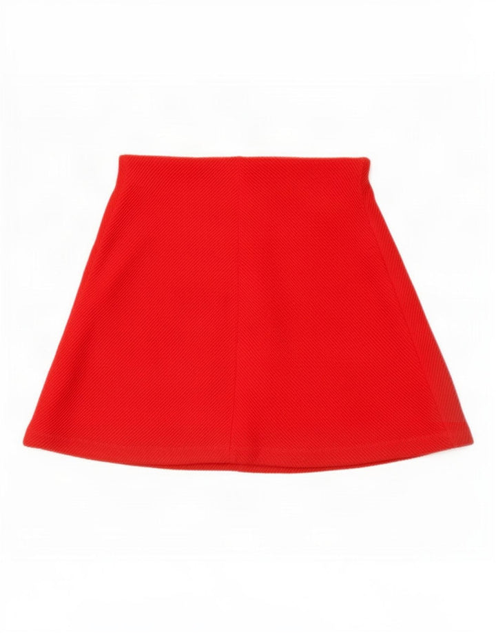 Zara Femme Trafaluc Mini Jupe Petit W26 Rouge Polyester
