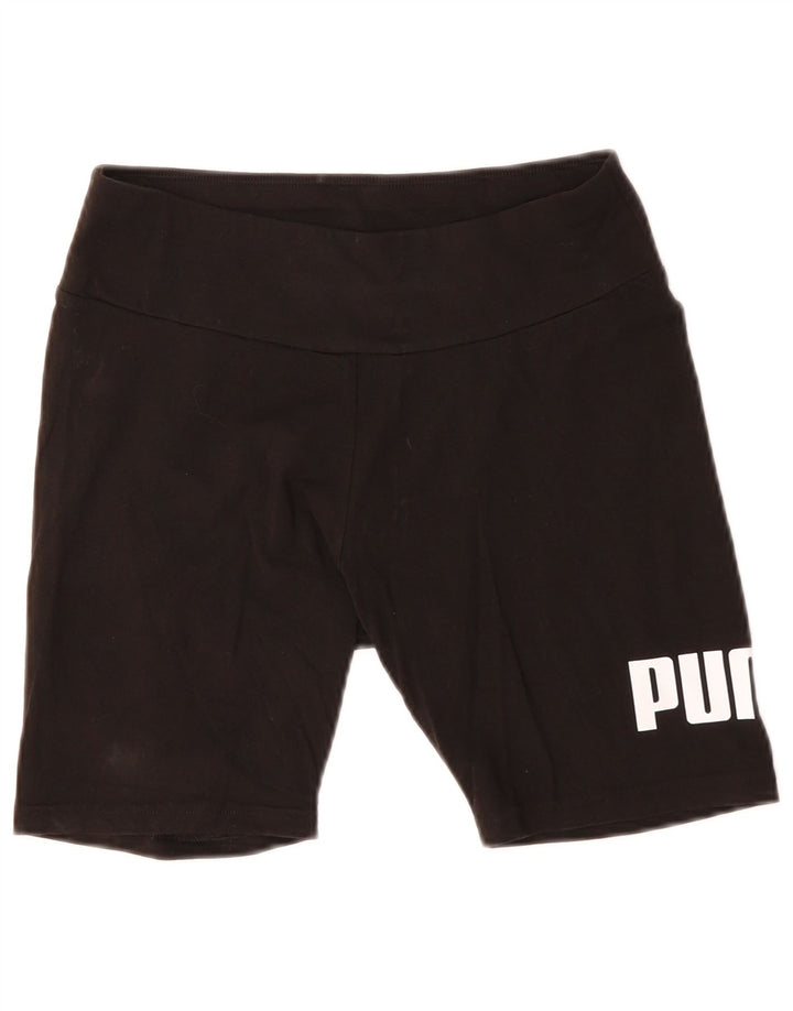 PUMA Short de sport graphique pour femme UK 12 Noir moyen