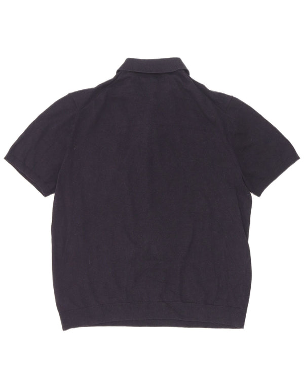 Marks & Spencer Pull à manches courtes et col polo pour homme 2XL Bleu marine
