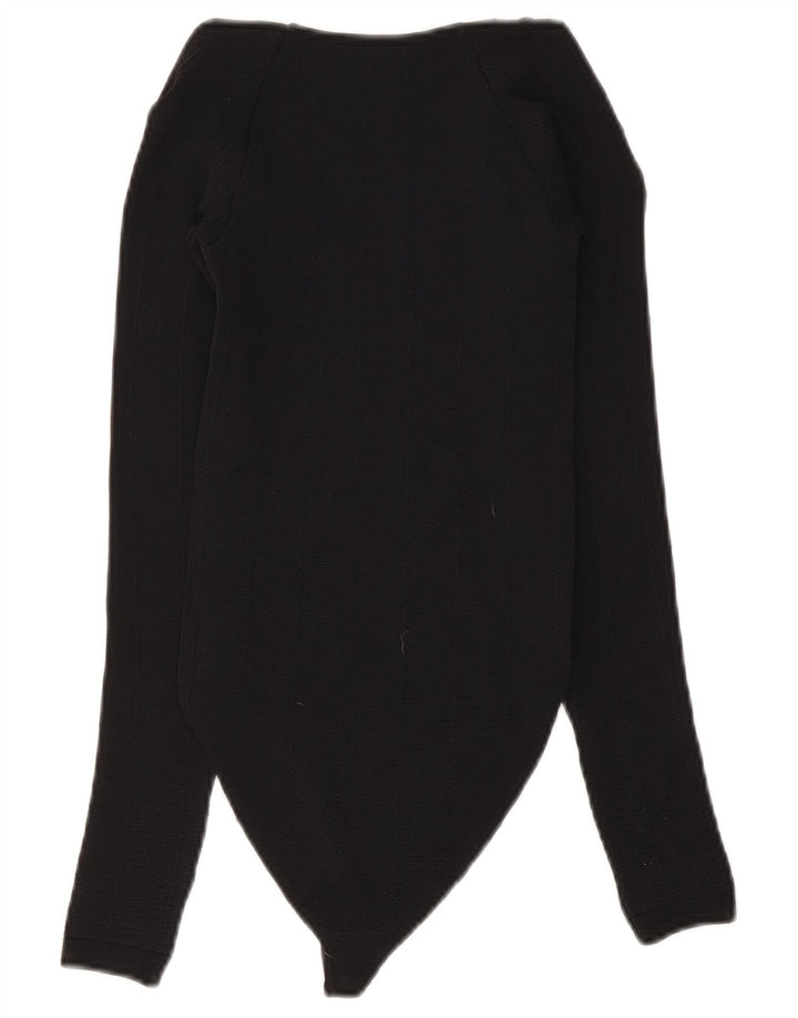Zara Femme Body à manches longues UK 4 XS Noir Polyamide