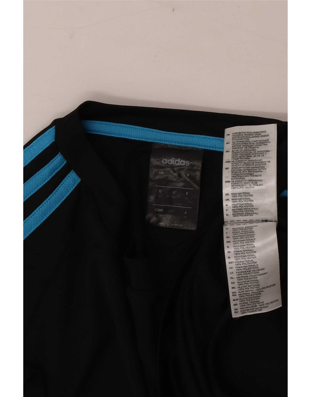 Adidas Hommes Climalite T-Shirt Top Noir Moyen Polyester