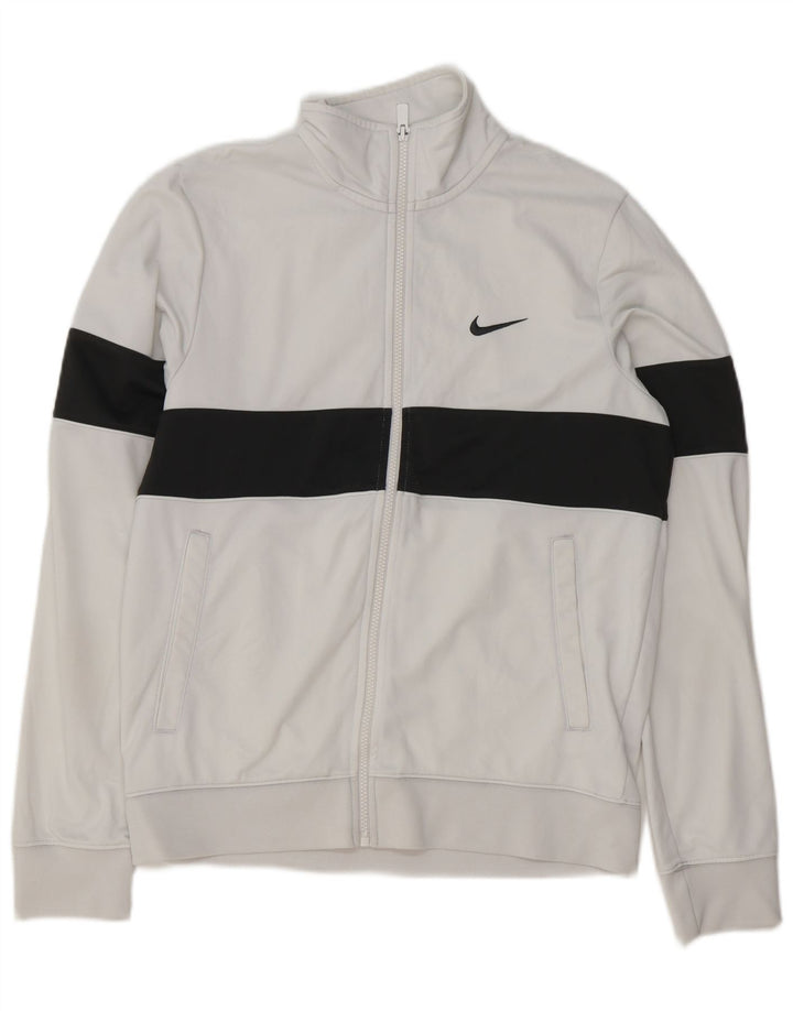 NIKE Veste de survêtement pour homme en polyester color block blanc moyen