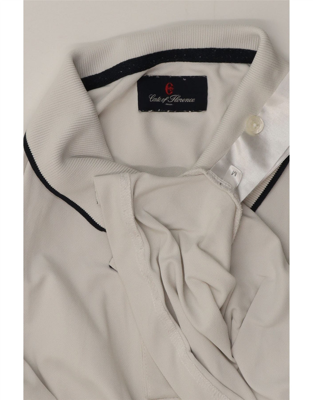 CONTE OF FLORENCE Polo Homme Coton Blanc Moyen