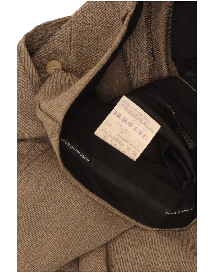 Hugo Boss Pantalon de costume droit pour homme IT 48 Medium W34 L30 Marron