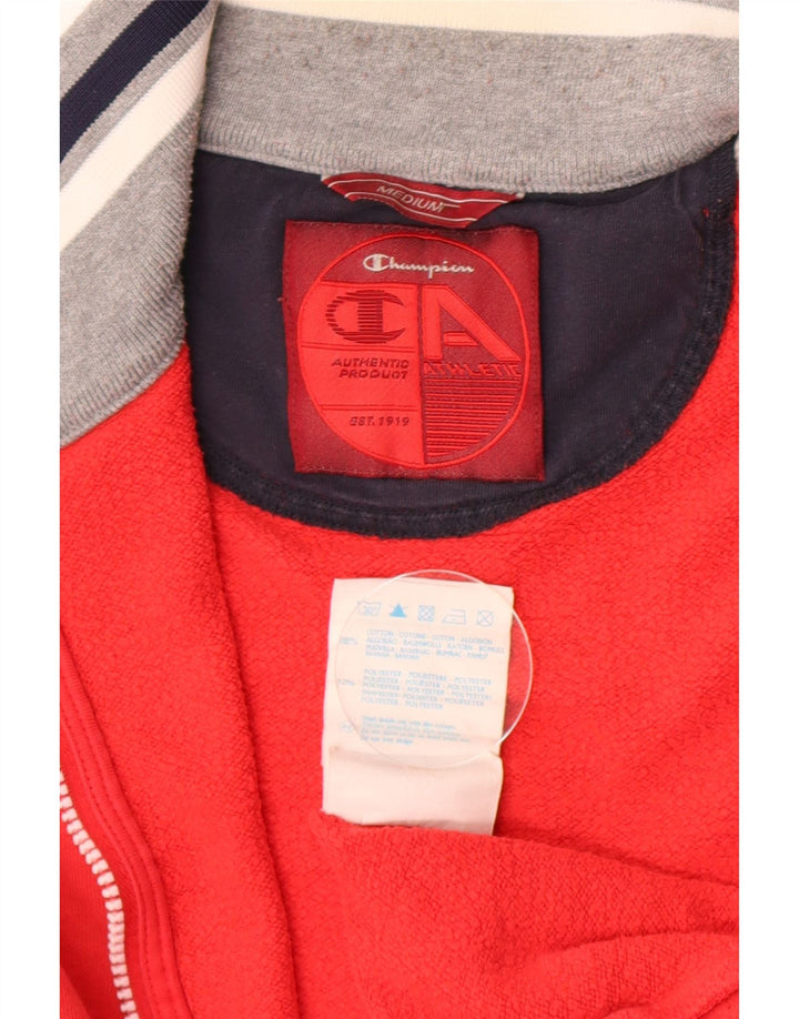 Champion Veste de Survêtement Homme Rouge Moyen Colourblock Cotton