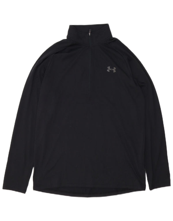 Under Armour Haut de Survêtement Heat Gear Zip Neck Homme Noir Moyen