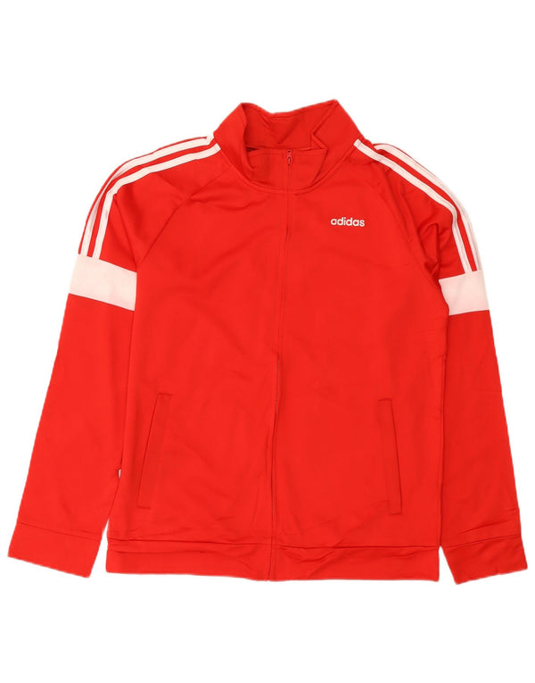 Adidas Veste de Survêtement Fille 13-14 Ans XL Rouge Colorblock Polyester