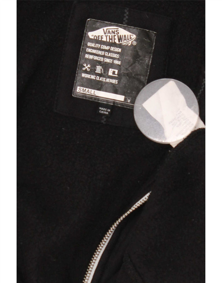 Vans Pull à capuche zippé pour homme Petit coton rayé noir