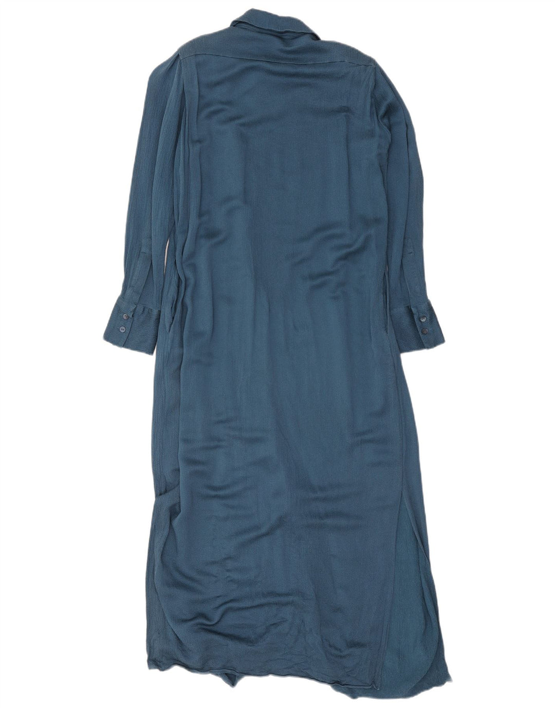 Massimo Dutti Robe chemise longue pour femme EU 38 Bleu marine moyen Viscose