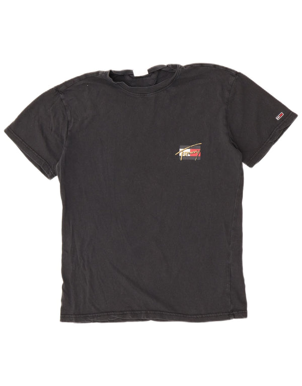 Tommy Hilfiger T-shirt graphique pour homme Petit noir Coton