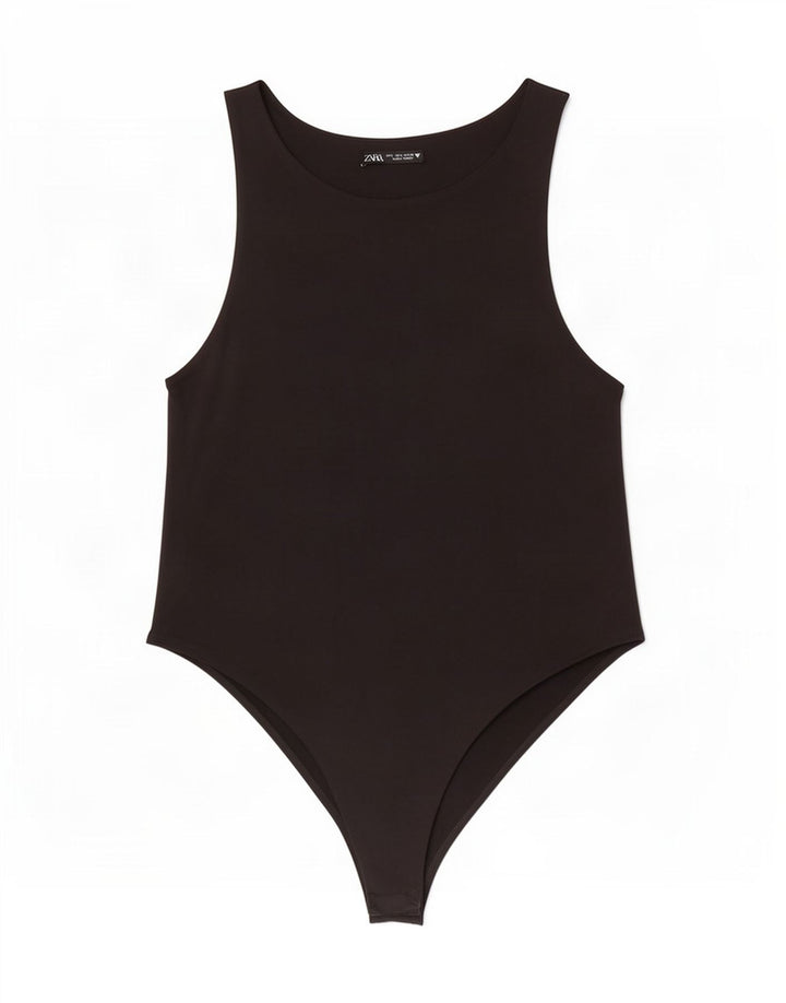 Zara Body sans manches pour femme UK 14 Large Noir