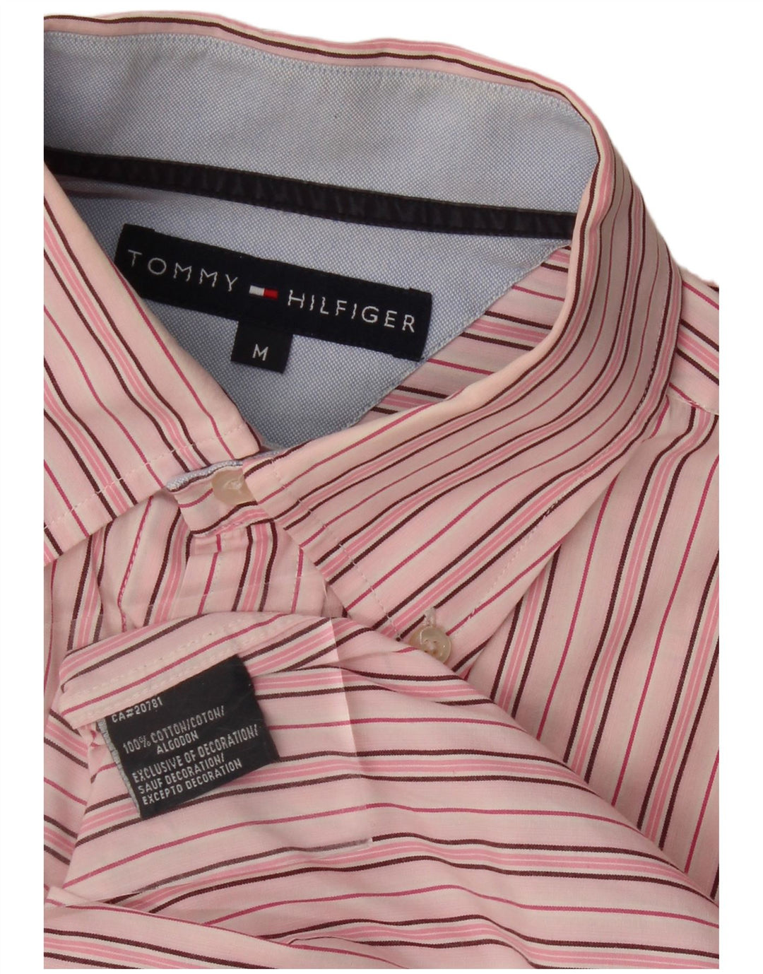 Tommy Hilfiger Chemise Homme Coton Rayé Rose Moyen