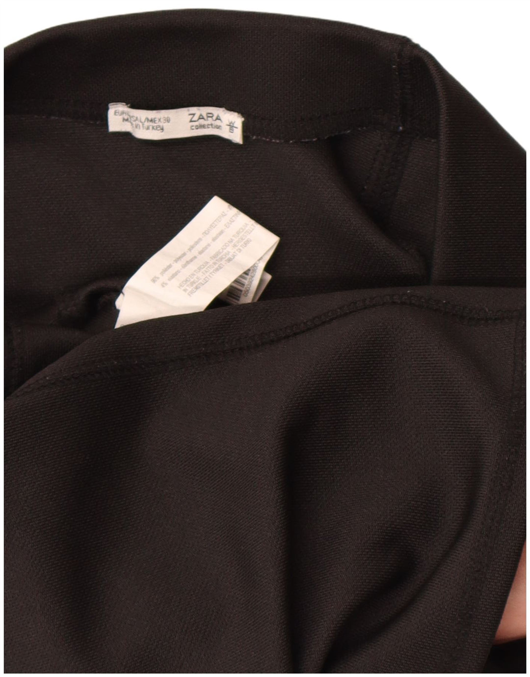 Jupe Crayon Femme Zara Large W30 Polyester Noir