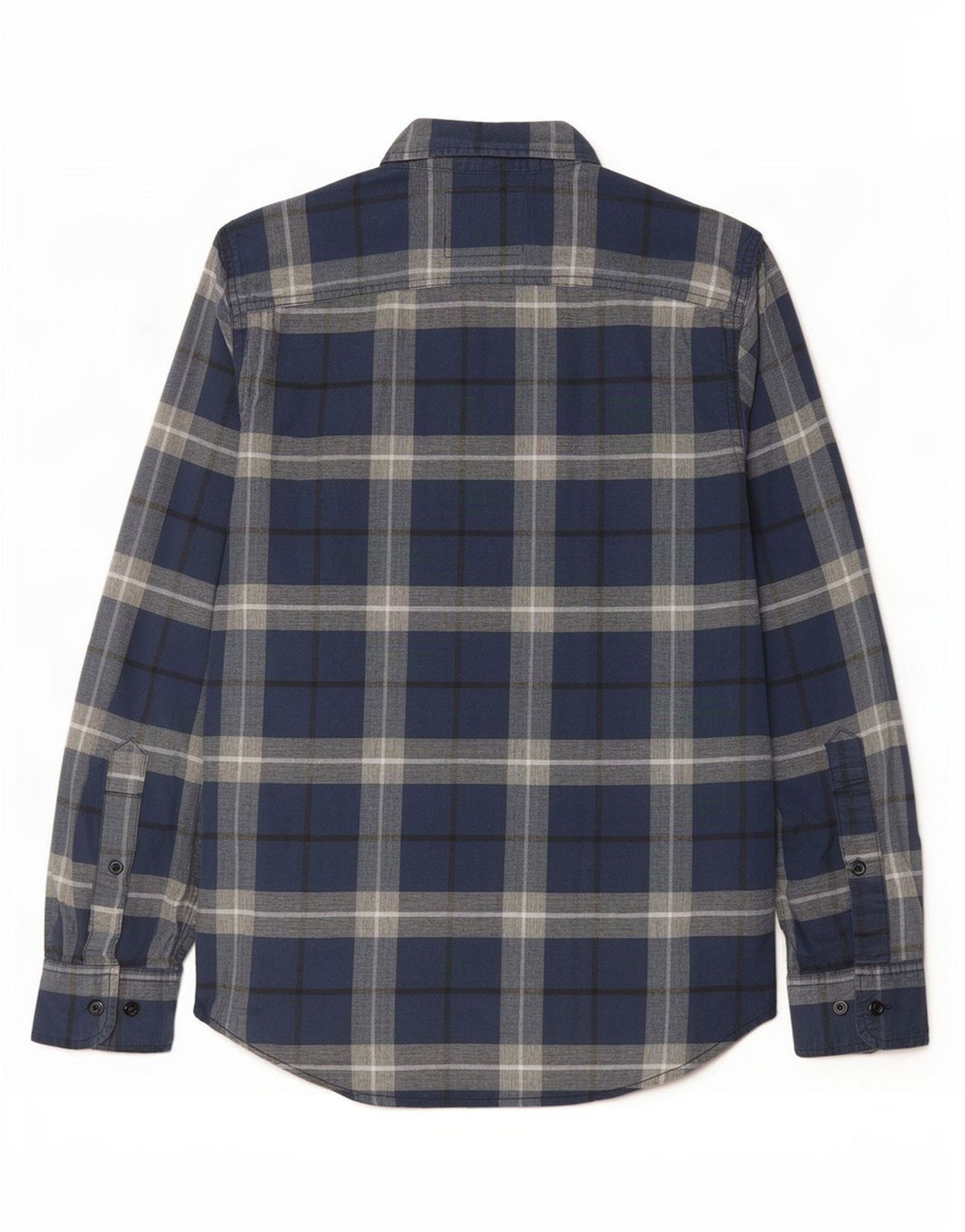 Hollister Chemise Stretch Homme Petit Bleu Marine Plaid Coton