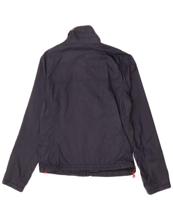 Hollister Mens Rain Jacket UK 38 Medium Navy Blue Nylon