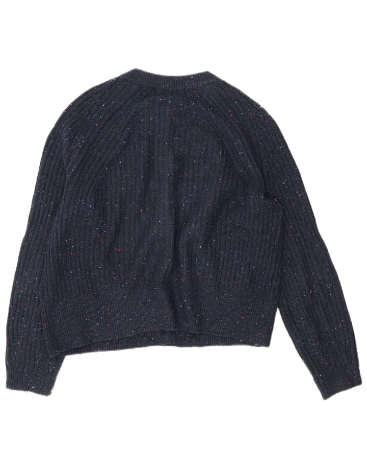 Marks & Spencer Cardigan pour femme UK 14 Bleu marine moyen moucheté