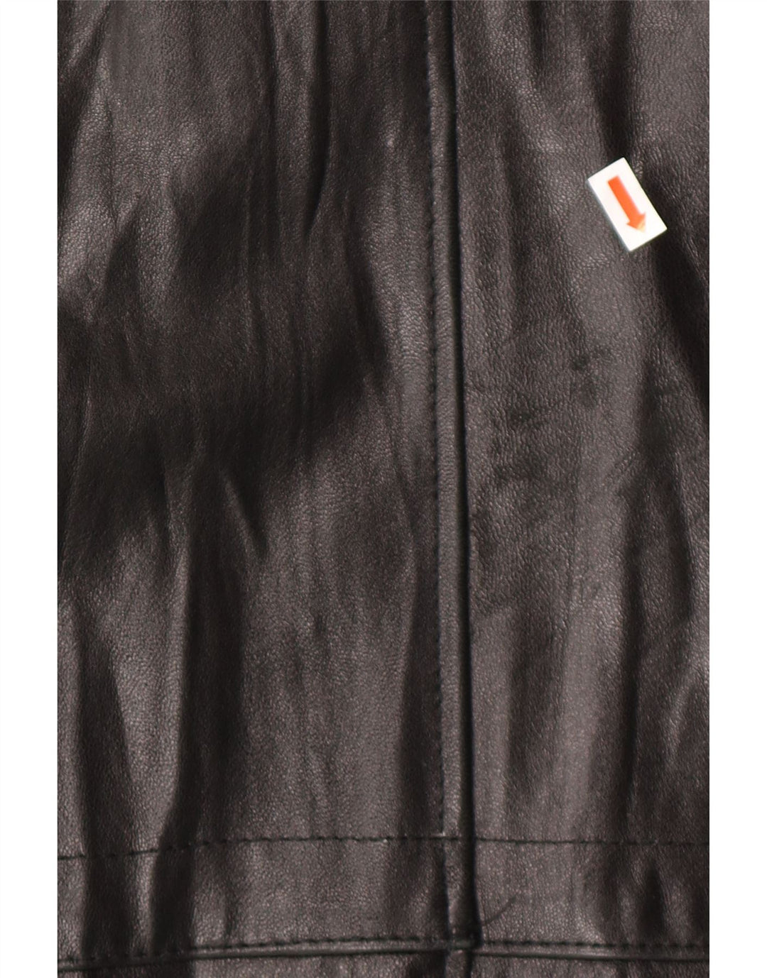 VINTAGE Manteau en cuir coupe ample pour homme UK 38 Cuir noir moyen