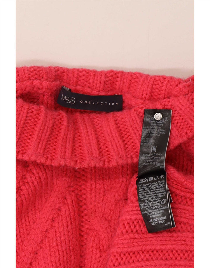 Marks & Spencer Pull col roulé pour femme UK 16 Large Rose