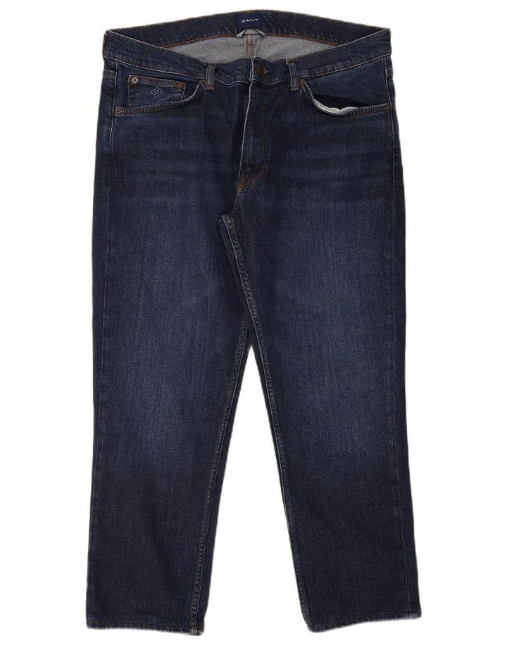 Gant Jean Slim W38 L27 Bleu Marine Coton Homme