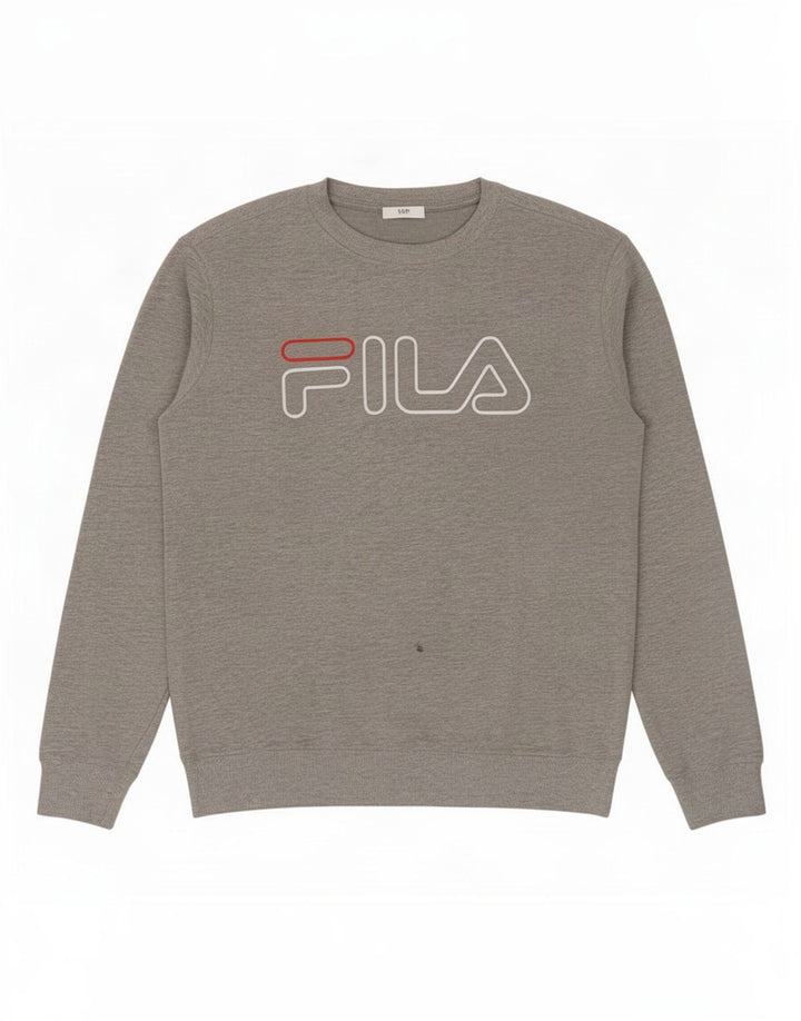 Fila Sweat-Shirt Graphique Homme Gris Moyen Coton