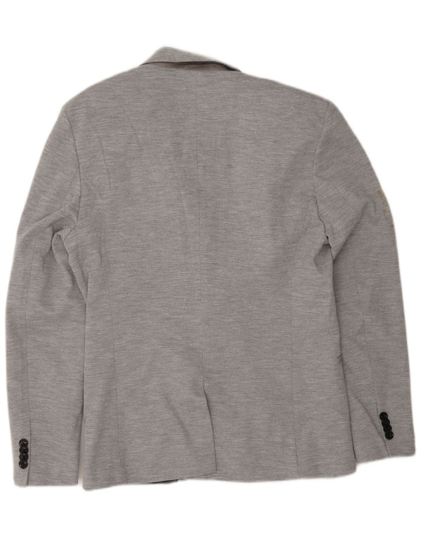 Zara Veste blazer à 2 boutons pour homme UK 40 Large Gris