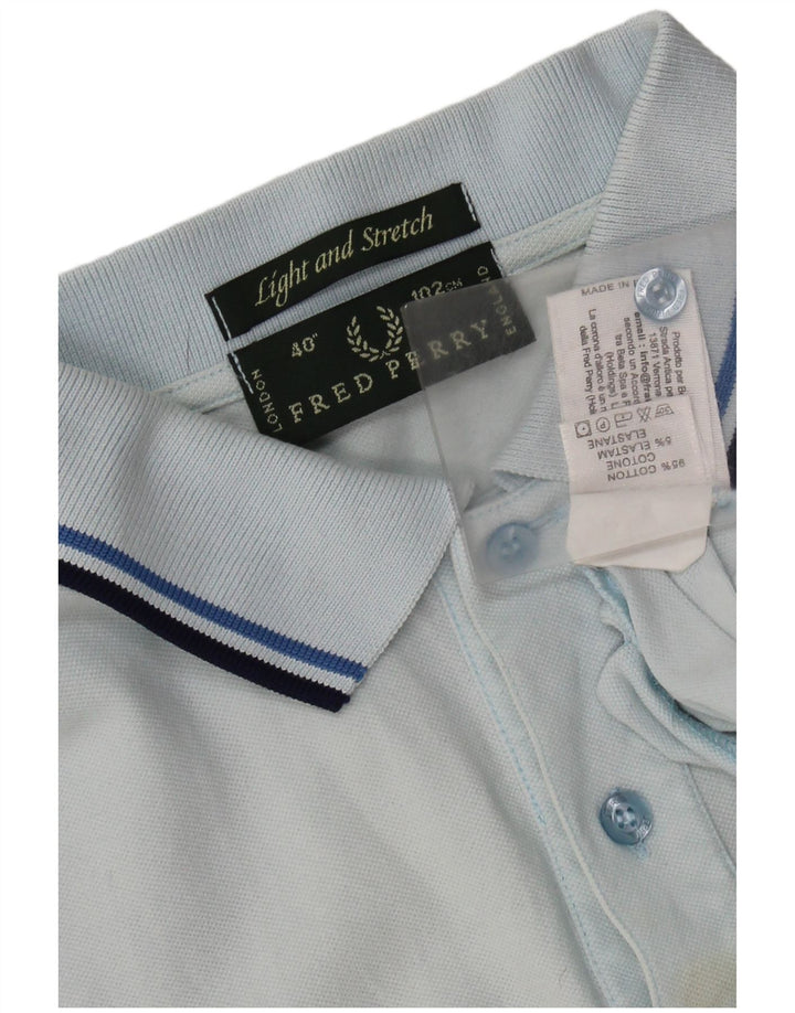 FRED PERRY Polo léger et stretch homme petit bleu coton