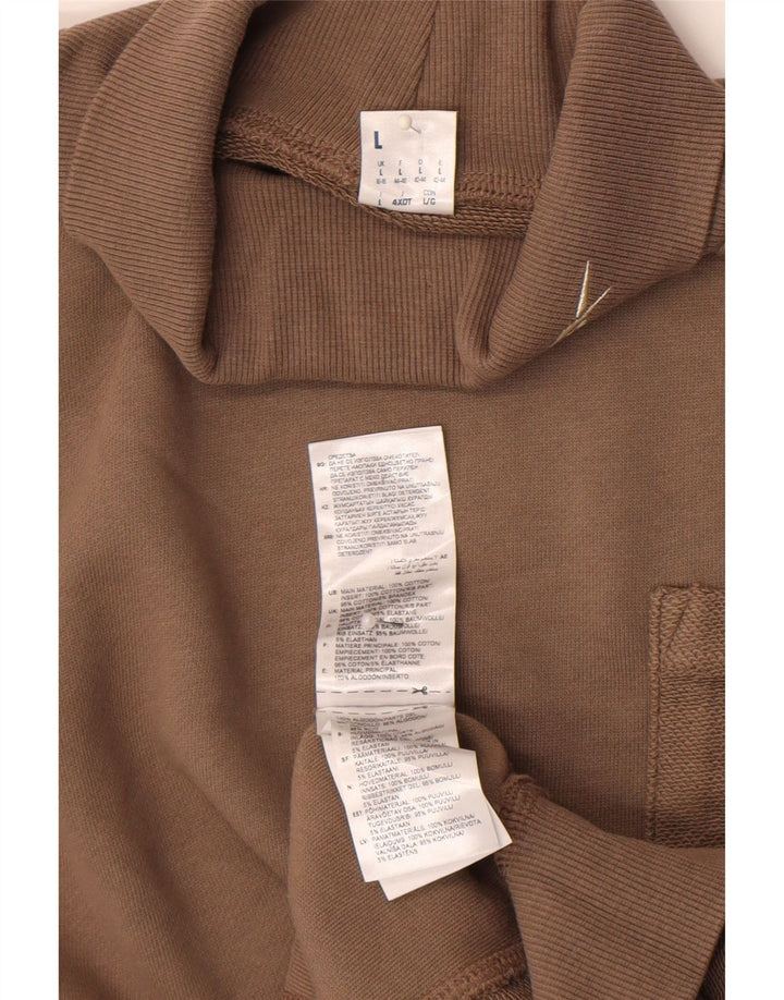 Reebok Sweat-shirt surdimensionné à col roulé pour femme UK 16/18 Large Marron