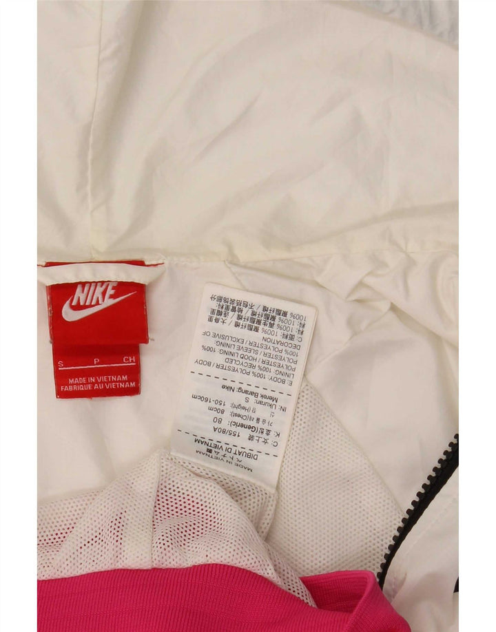 Nike Veste de pluie à capuche pour femme UK 10 Petit Rose Colorblock Polyester