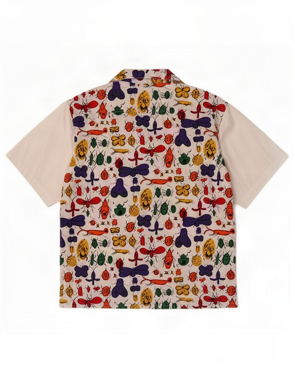 Frank Scozzese Chemise à manches courtes à motif abstrait pour homme Large Multicolore