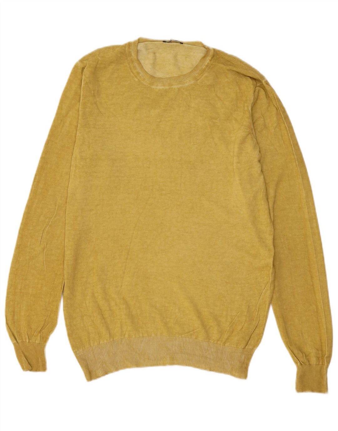 Sisley Pull ras du cou pour femme UK 14 Jaune moyen