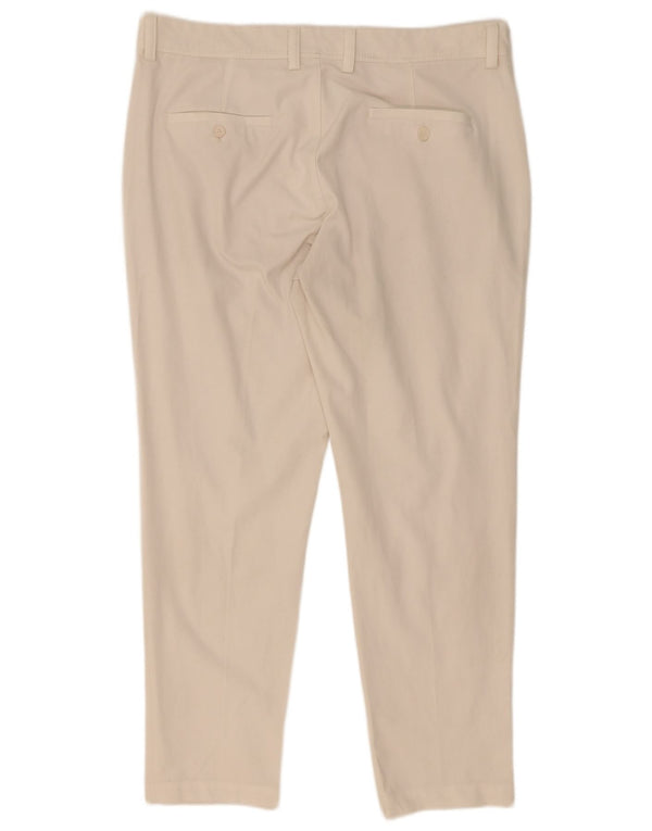 Zara Pantalon Chino Slim Homme EU 44 Large W34 L30 Blanc Polyester