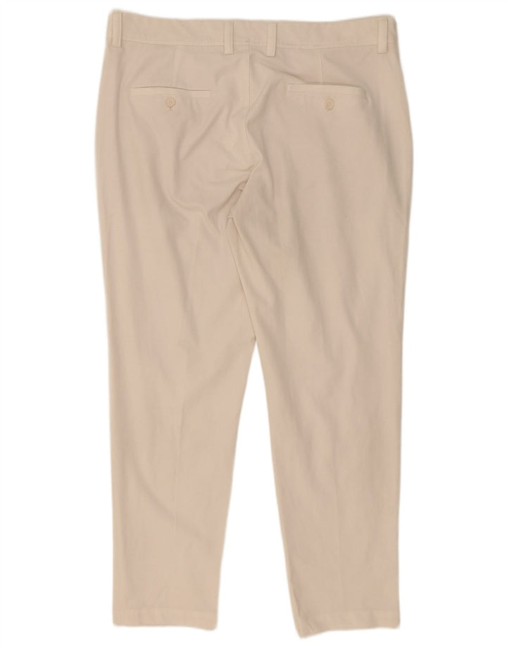 Zara Pantalon Chino Slim Homme EU 44 Large W34 L30 Blanc Polyester