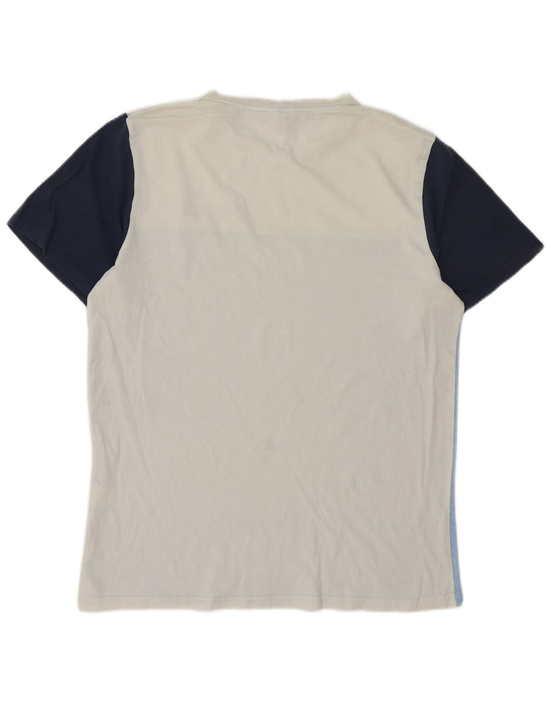 Ellesse T-Shirt Haut Moyen Blanc Colourblock Coton Homme