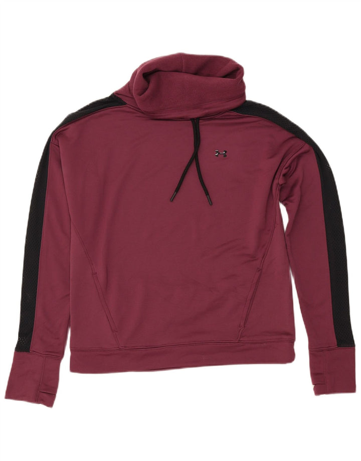 UNDER ARMOUR Sweat-shirt surdimensionné pour femme UK 10 Petit Bordeaux