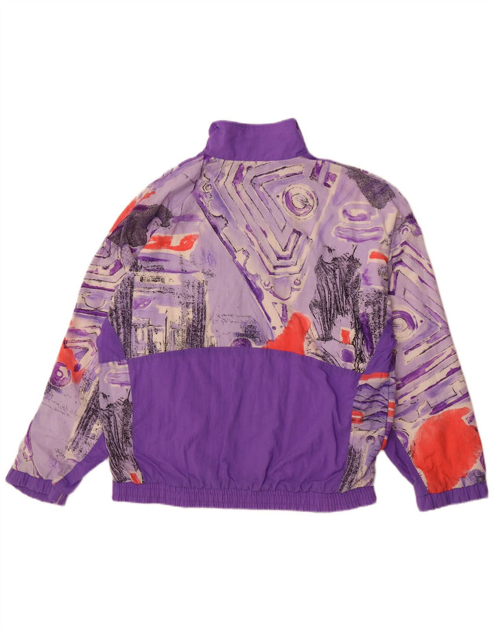 Active Veste de Survêtement Coupe Ample Homme Petit Violet Géométrique Polyamide