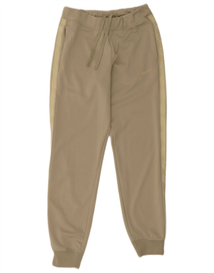 Nike Pantalon de survêtement pour homme Pantalon de jogging Taille S Beige Colorblock Polyester