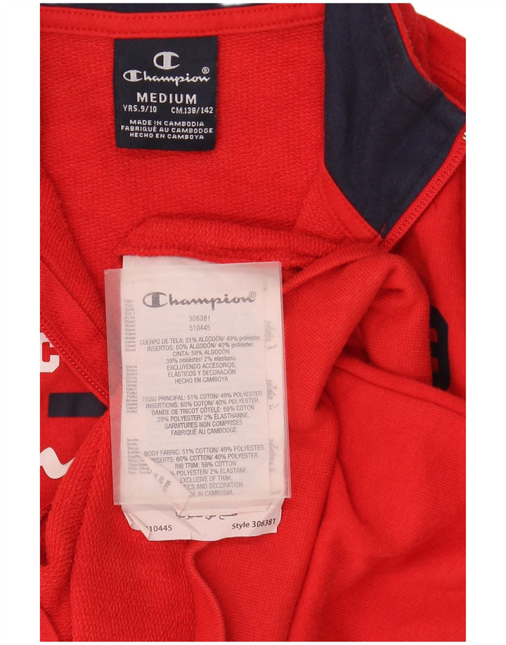 Champion Veste de Survêtement Graphique Garçon 9-10 Ans Coton Rouge Moyen
