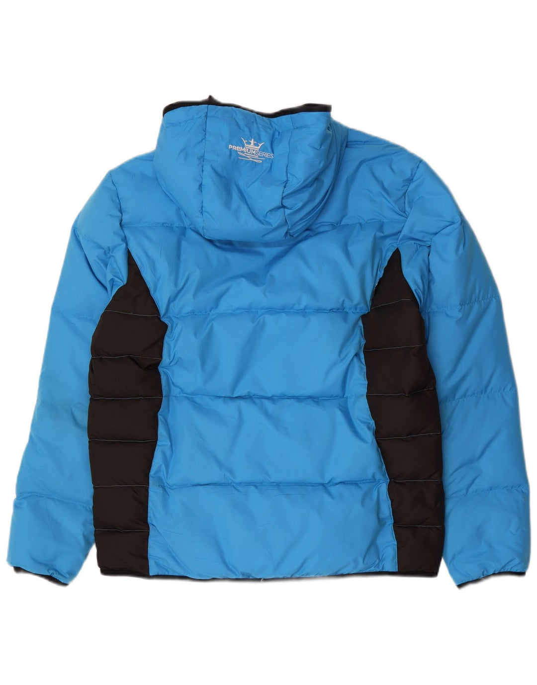 Wedze Veste matelassée à capuche pour homme UK 40 Large Bleu Colorblock Polyester