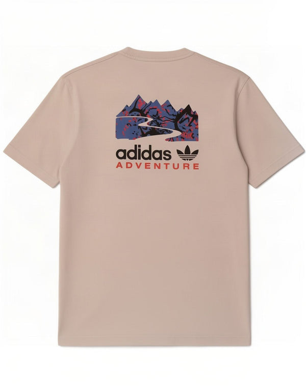 Adidas T-shirt graphique pour hommes, petit haut en coton blanc