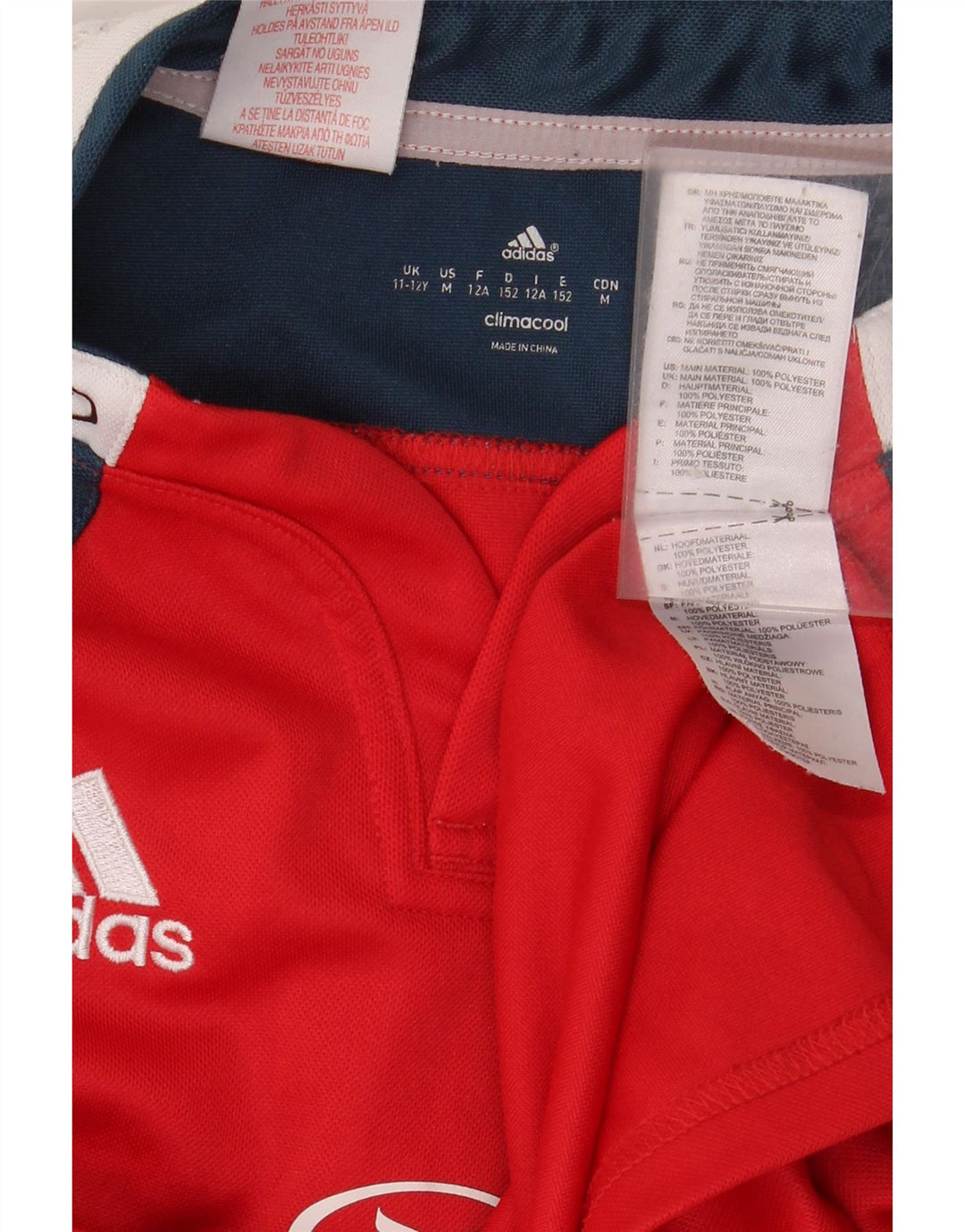 ADIDAS T-shirt graphique Munster Rugby pour garçon 11-12 ans Rouge Colourblock