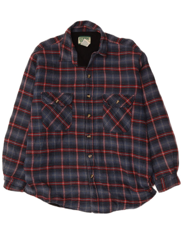 Ozark Trail Chemise en flanelle pour homme Lumberjack Grand coton à carreaux bleu