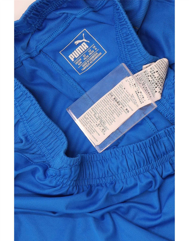 Puma Short de Sport Homme Bleu Moyen Colorblock Polyester