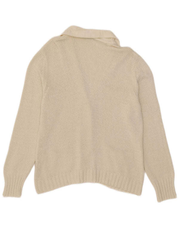 Glenfield Pull Cardigan Femme UK 18 XL Coton Blanc