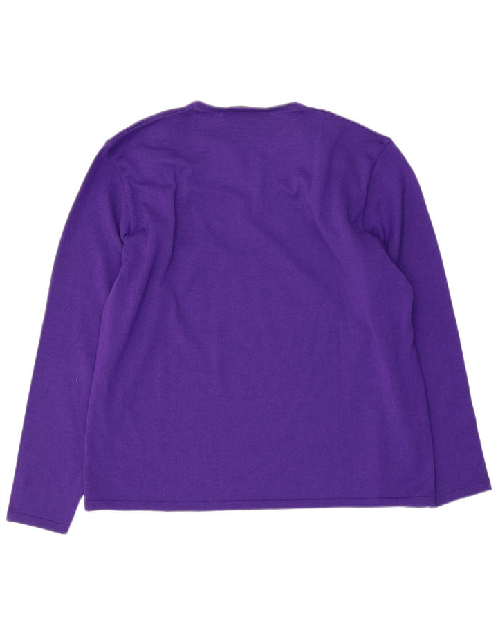 Marina Rinaldi Pull à col carré pour femme Taille 23 Violet moyen